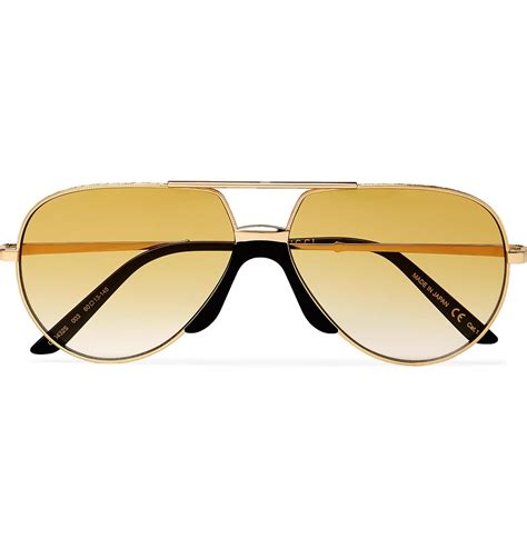 gucci sunglasses aviator gold men